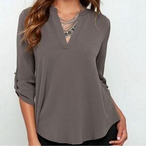 See Through Grey Top